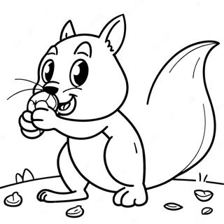 Razigrana Veverica Koja Juri Orah Bojanka 62506-13791