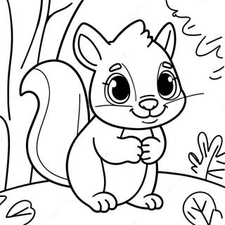 Slatka Veverica Sa Velikim Ocima Bojanka 62507-13794