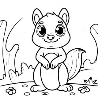 Slatka Veverica Sa Velikim Ocima Bojanka 62507-13795