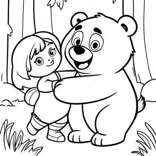 Masa I Medved Igraju U Sumi Bojanka 63159-13966