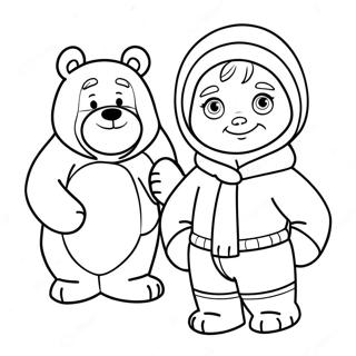 Masa I Medved U Snegu Bojanka 63163-13984