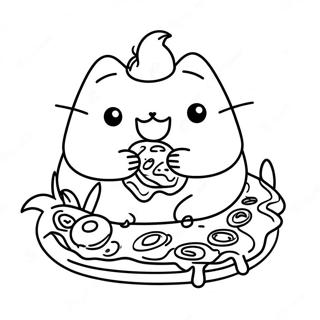 Slatki Pusheen Kako Jede Picu Bojanka 6473-934