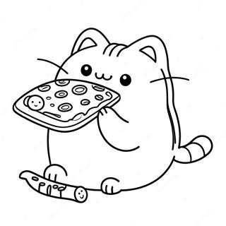 Slatki Pusheen Kako Jede Picu Bojanka 6473-935