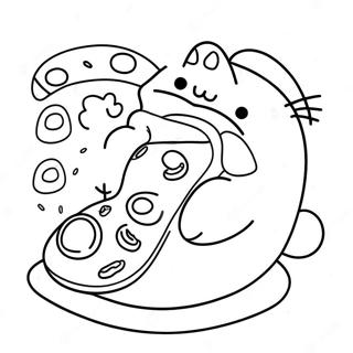 Slatki Pusheen Kako Jede Picu Bojanka 6473-936