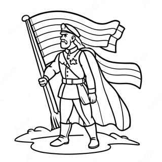 Hrabri Veteran Sa Zastavom Bojanka 65355-14302