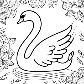 Graciozna Labud Bojanka Za Odrasle Zivotinje 65632 14353