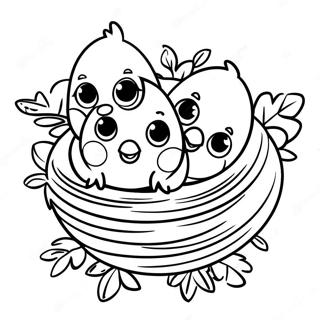 Srecne Bejbi Ptice U Gnezdu Bojanka 656-1549