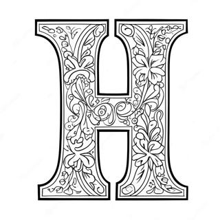 Lepa Stranica Za Bojanje Slova H 67084-14682