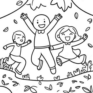 Bojanka Igrajna Deca Skacu U Listovima 6928 566