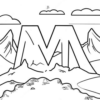 Mocna Planina Stranica Za Bojanje Slova M 71757-15714