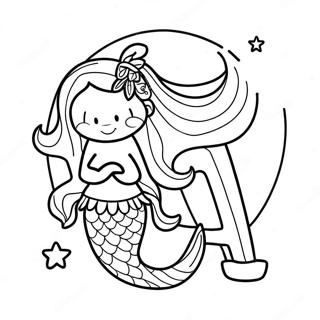 Magicna Sirena Stranica Za Bojanje Slova M 71758-15718