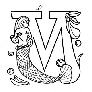 Magicna Sirena Stranica Za Bojanje Slova M 71758-15720