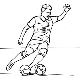 Stranica Za Bojanje Neymar Postize Gol 71882-15753