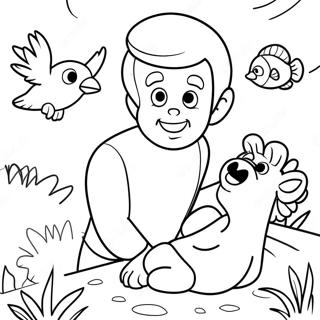 Adam Imenuje Zivotinje Stranica Za Bojanje 72290 16081