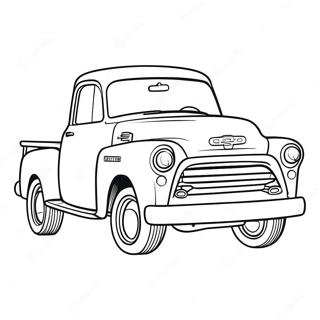 Vintage Stranica Za Bojanje Chevy Kamiona 72492-16236