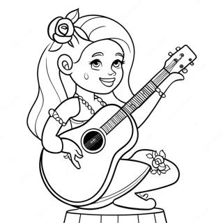 Bojanka Sa Rose Koja Svira Gitaru 72546-16284