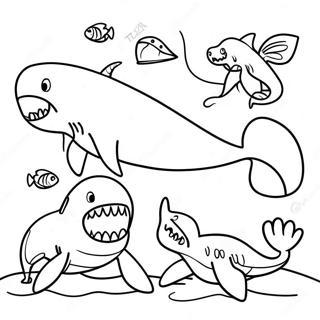 Bojanka Sa Crtanom Verzijom Megalodona Sa Prijateljima 72570 16296