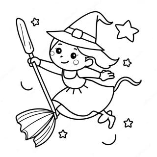 Slatka Vestica Koja Leti Na Metli Bojanka 72646 16352