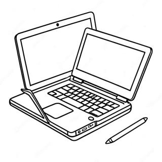 Karton Laptop Sa Otvorenim Ekranom Stranica Za Bojanje 72777-16455