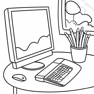 Sarena Postavka Desktop Racunara Stranica Za Bojanje 72778-16457