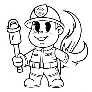 Prijateljski Maskota Bezbednosti Od Pozara Bojanka 73294-16857