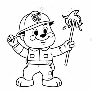 Prijateljski Maskota Bezbednosti Od Pozara Bojanka 73294 16858