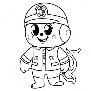 Prijateljski Maskota Bezbednosti Od Pozara Bojanka 73294 16859