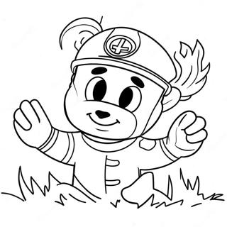 Prijateljski Maskota Bezbednosti Od Pozara Bojanka 73294 16860