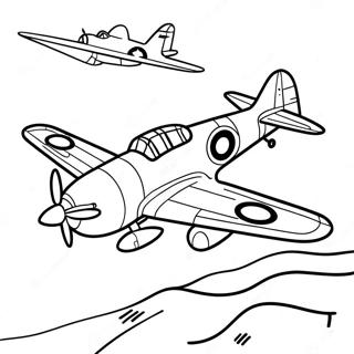 Avion Iz Drugog Svetskog Rata U Letu Bojanka 74191-17557