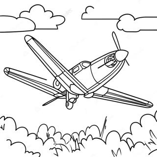 Avion Iz Drugog Svetskog Rata U Letu Bojanka 74191-17558