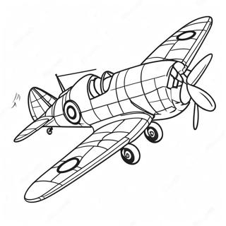 Avion Iz Drugog Svetskog Rata U Letu Bojanka 74191-17560