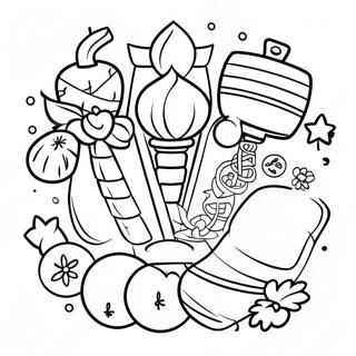 Bojanka Sa Sarenim Kwanzaa Simbolima 74624-17893