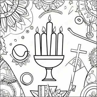 Bojanka Sa Sarenim Kwanzaa Simbolima 74624-17896