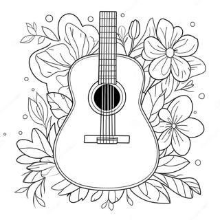 Bojanka Sa Akusticnom Gitarom I Cvecem 74984-18174