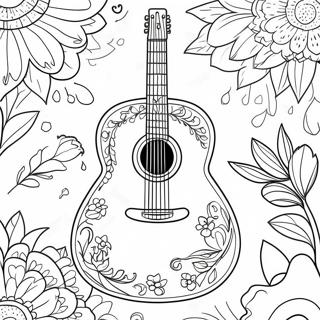 Bojanka Sa Akusticnom Gitarom I Cvecem 74984-18175