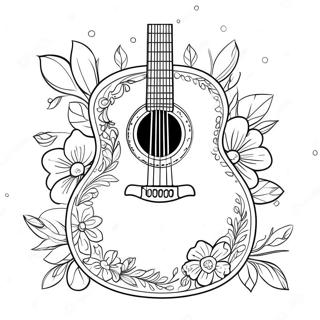 Bojanka Sa Akusticnom Gitarom I Cvecem 74984-18176