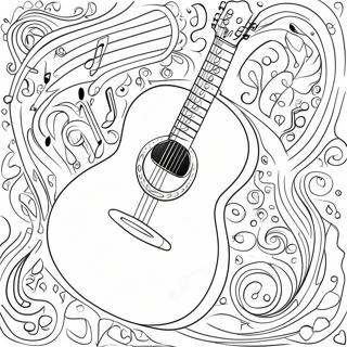 Bojanka Sa Sarenom Gitarom I Muzickim Notama 74986-18184