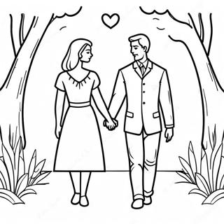 Romanticni Par Drzi Se Za Ruke Bojanka 75215 18352
