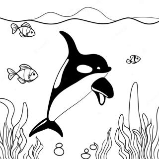 Stranica Za Bojanje Slatke Orke Dok Pliva 75756-18772