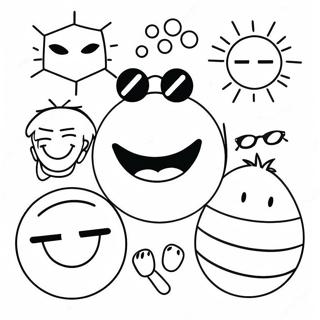 Smajli Preppy Stranice za bojenje