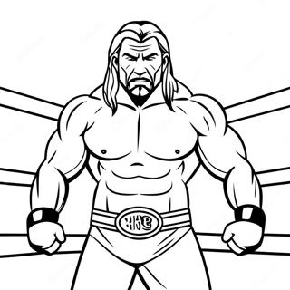 Akcijom Ispunjeni Triple H U Ringu Stranica Za Bojanje 77760 20322