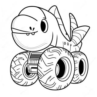 Strsljen Monster Truck Sa Gigantskim Tockovima Bojanka 78045 20542