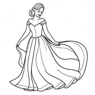 Elegantna Devojka U Leprsavoj Haljini Bojanka 78171-20631