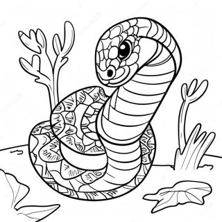 Zivopisna Stranica Za Bojanje Koralne Zmije 78354-20779