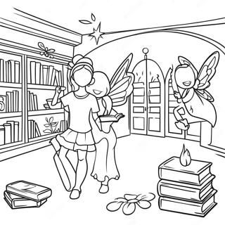 Magical Biblioteka Sa Vilama Stranica Za Bojanje 78482-20878