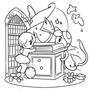 Magical Biblioteka Sa Vilama Stranica Za Bojanje 78482-20880