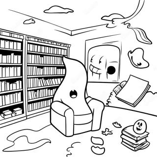 Uzasna Biblioteka Sa Duhovima Stranica Za Bojanje 78483-20881