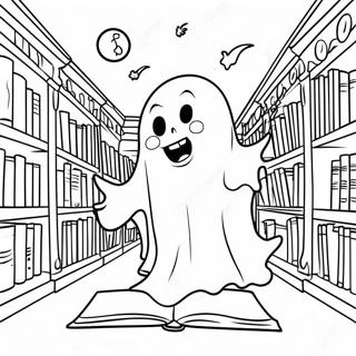 Uzasna Biblioteka Sa Duhovima Stranica Za Bojanje 78483-20882