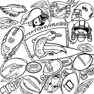 Sareni Nfl Timski Logotipi Bojanka 79073-21329