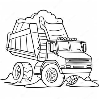 Bojanka Sa Kamionom Za Otpad Koji Prevozi Zemlju 79231 21460